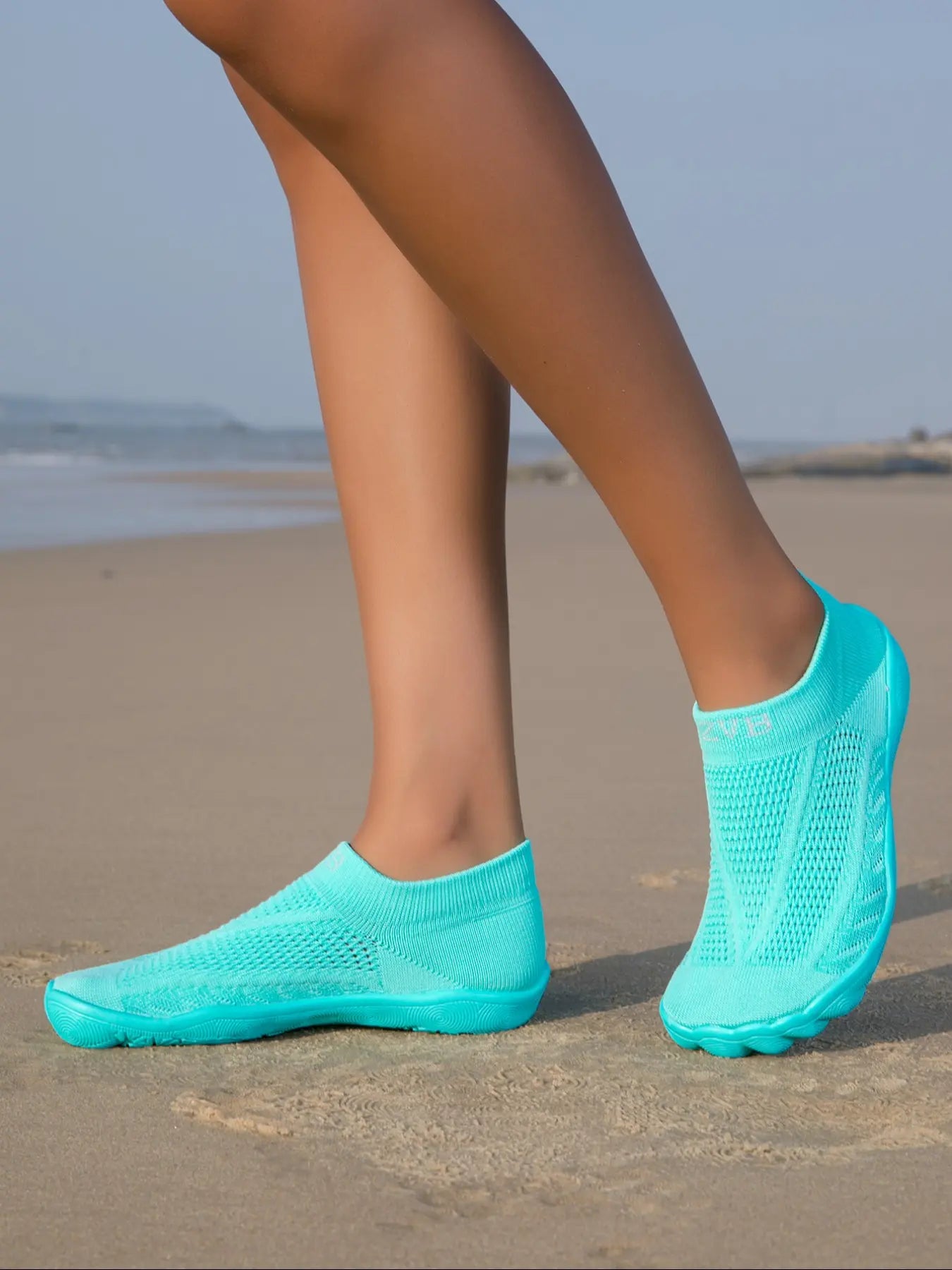 Women'S Swimming Shoes, Water Shoes, Yoga Shoes, Wide Head Design, Elastic Knit Fabric, Eva Sole, Soft Comfortable Lightweight, Water Aqua Shoes