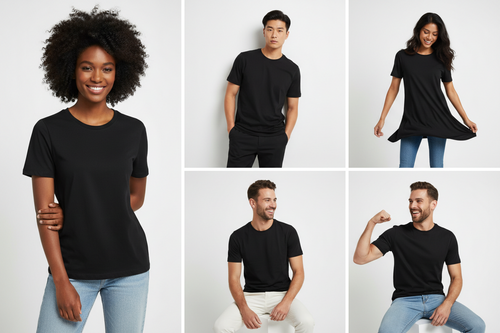 Black short sleeve t-shirts