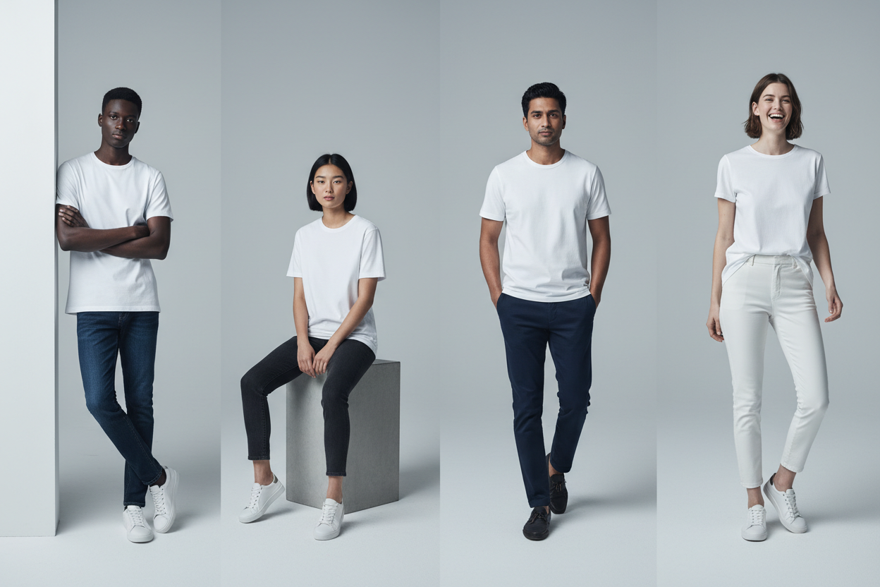 White plain M.R t-shirts